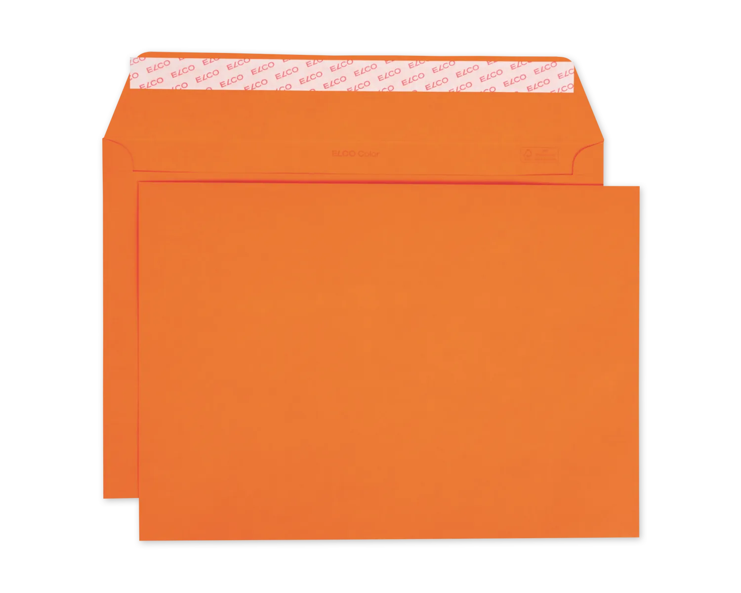 Couvert, ELCO Color, C4, ohne Fenster, Haftklebeverschluss, 120g/m2, orange