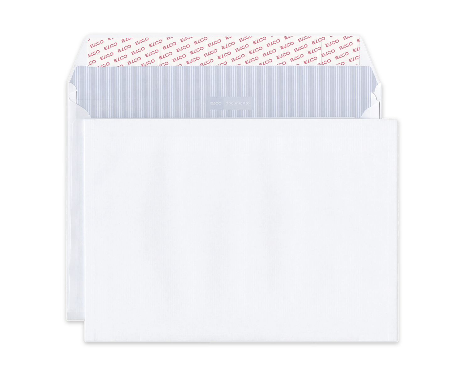 Image of Couvert mit Seitenklappe, ELCO, B4, ohne Fenster, Haftklebeverschluss, 350g/m2, weiss