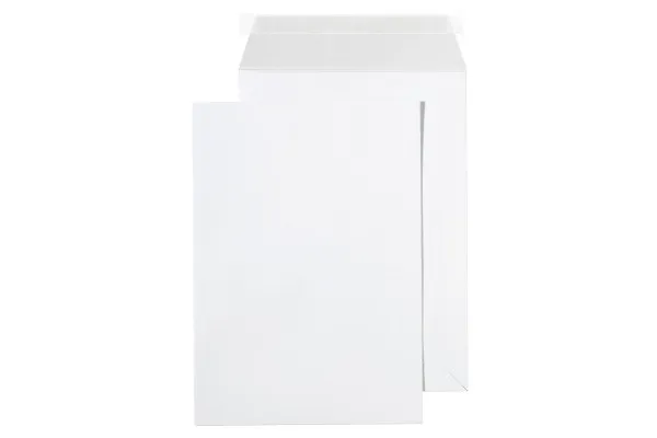 Enveloppe avec rabat lat&eacute;ral, ELCO, B4, Sans fen&ecirc;tre, Fermeture auto-adh&eacute;sive, 350g/m2, blanc
