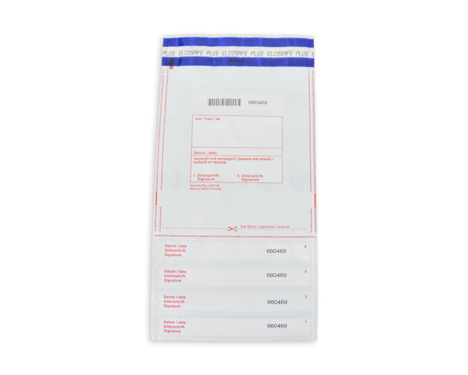 Pochette de s&eacute;curit&eacute;, ELCO Elcosafe, 195 x 235 mm, Fermeture auto-adh&eacute;sive, blanc