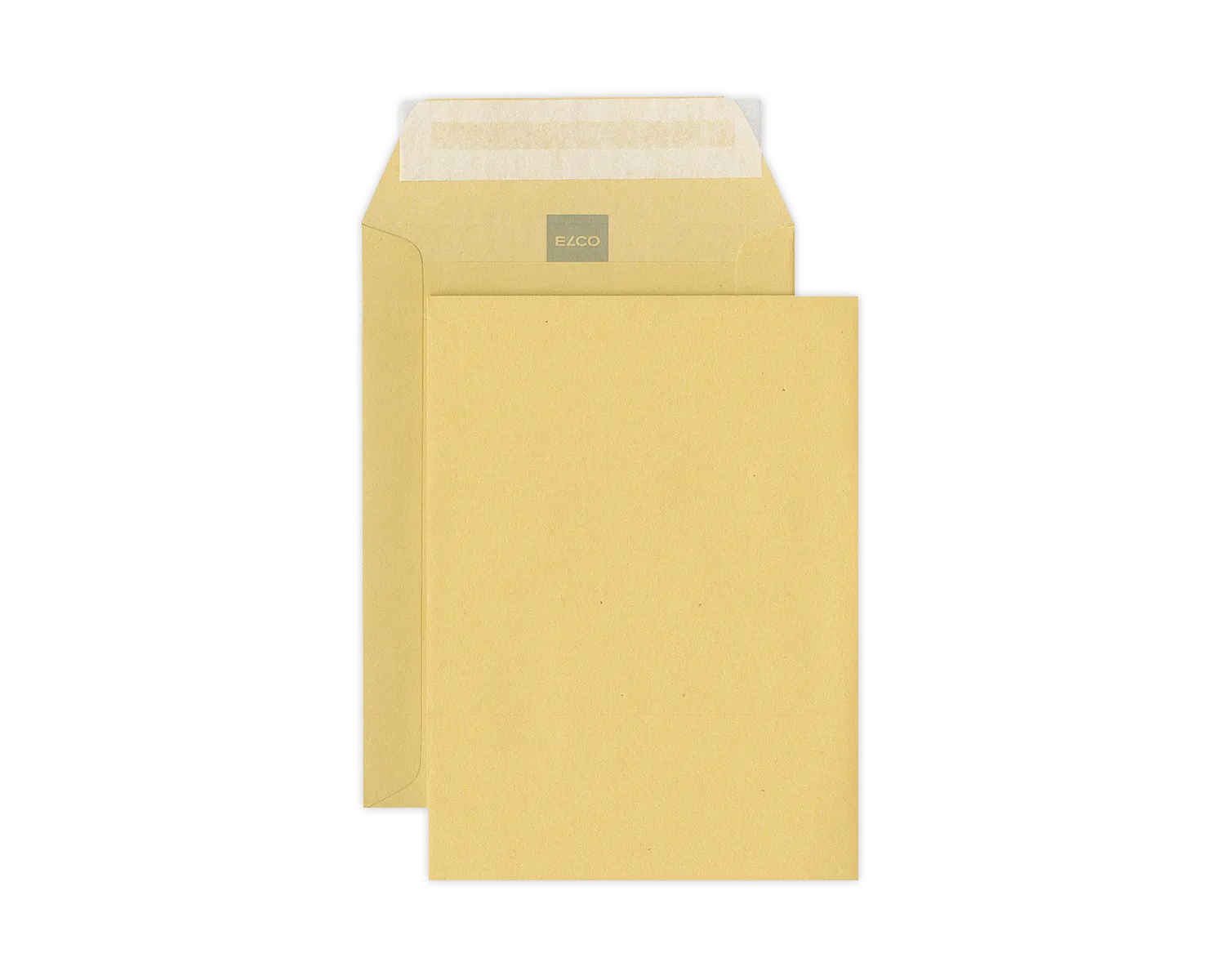Couvert mit Seitenklappe, ELCO, 120 x 162 mm, ohne Fenster, Haftklebeverschluss, 100g/m2, braun