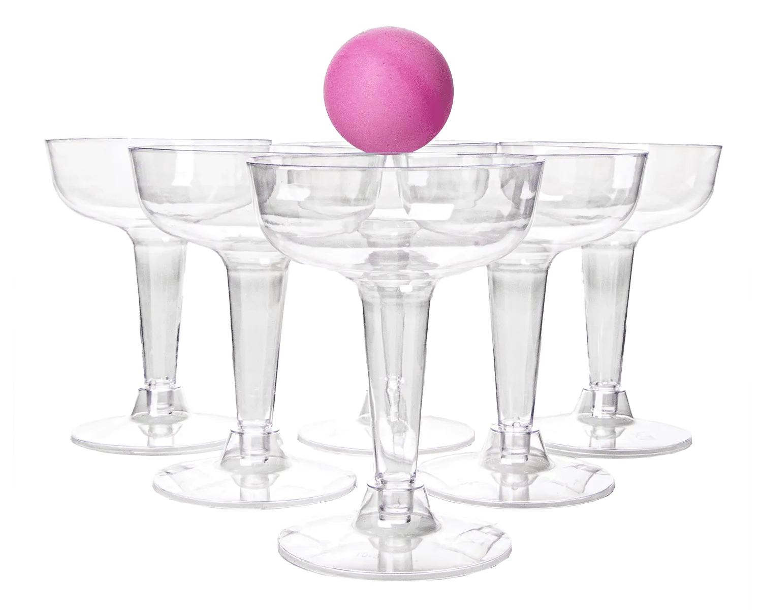 Prosecco Pong Set 12 Gläser und 6 Bälle