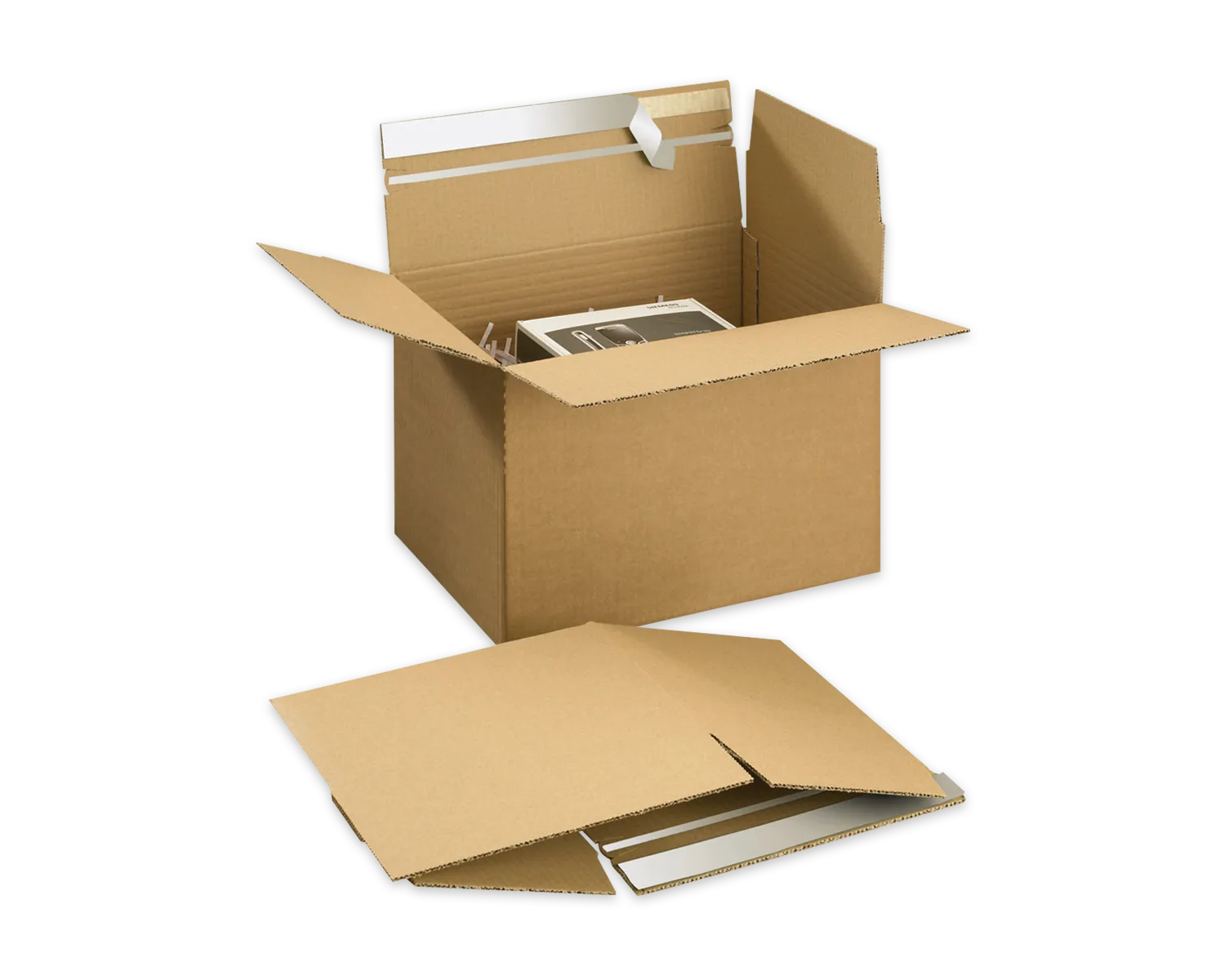 Cartons &agrave; monter, ELCO Fix, 310 x 222 mm (140-224 mm), Fermeture auto-adh&eacute;sive, brun