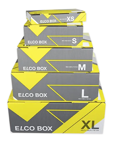 Emballage d'expédition, ELCO Box, 245 x 150 x 33 mm, brun/blanc