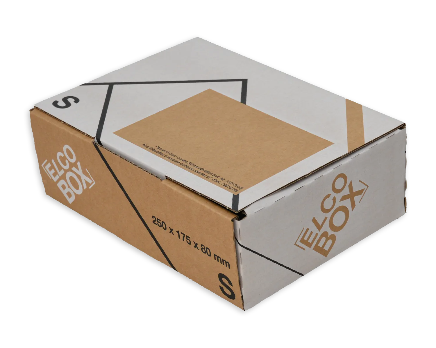 ELCO Box, S, 250 x 175 x 80 mm, braun/weiss