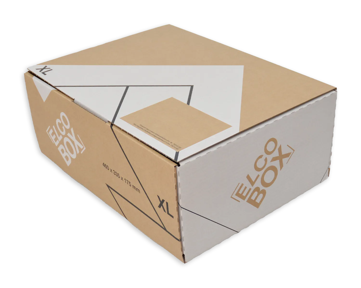 ELCO Box, XL, 460 x 335 x 175 mm, braun/weiss