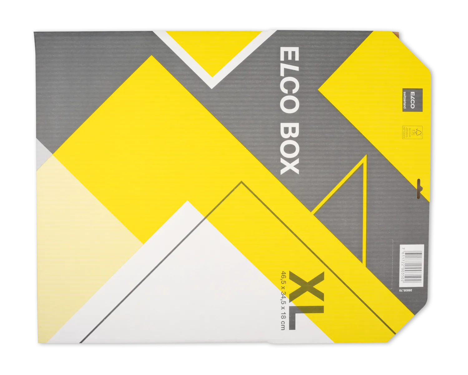 Emballage d'expédition, ELCO Elcobox, 465 x 345 x 180 mm, blanc/gris/jaune