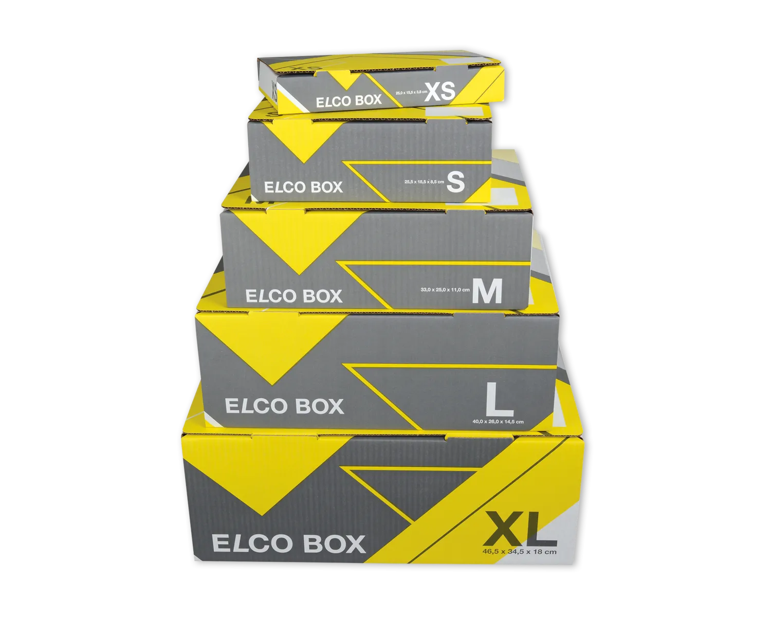 Emballage d'expédition, ELCO Elcobox, 465 x 345 x 180 mm, blanc/gris/jaune