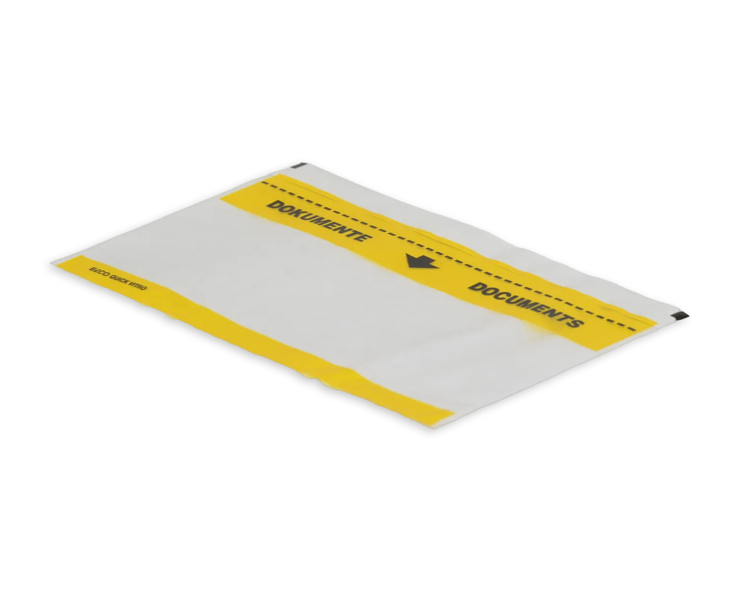 Porte-documents, ELCO Quick Vitro, C5/6, Sans fenêtre, Fermeture auto-adhésive, jaune/noir
