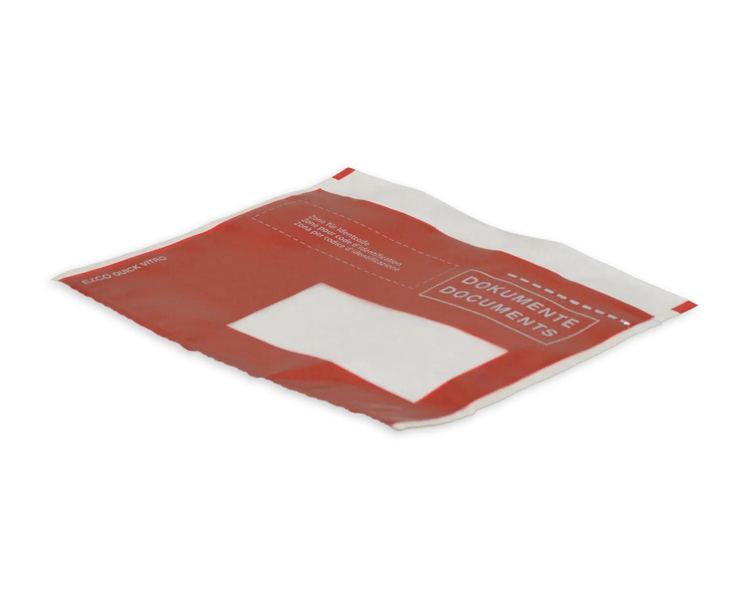 Porte-documents, ELCO Quick Vitro, C6, Fenêtre recto droite, Fermeture auto-adhésive, rouge