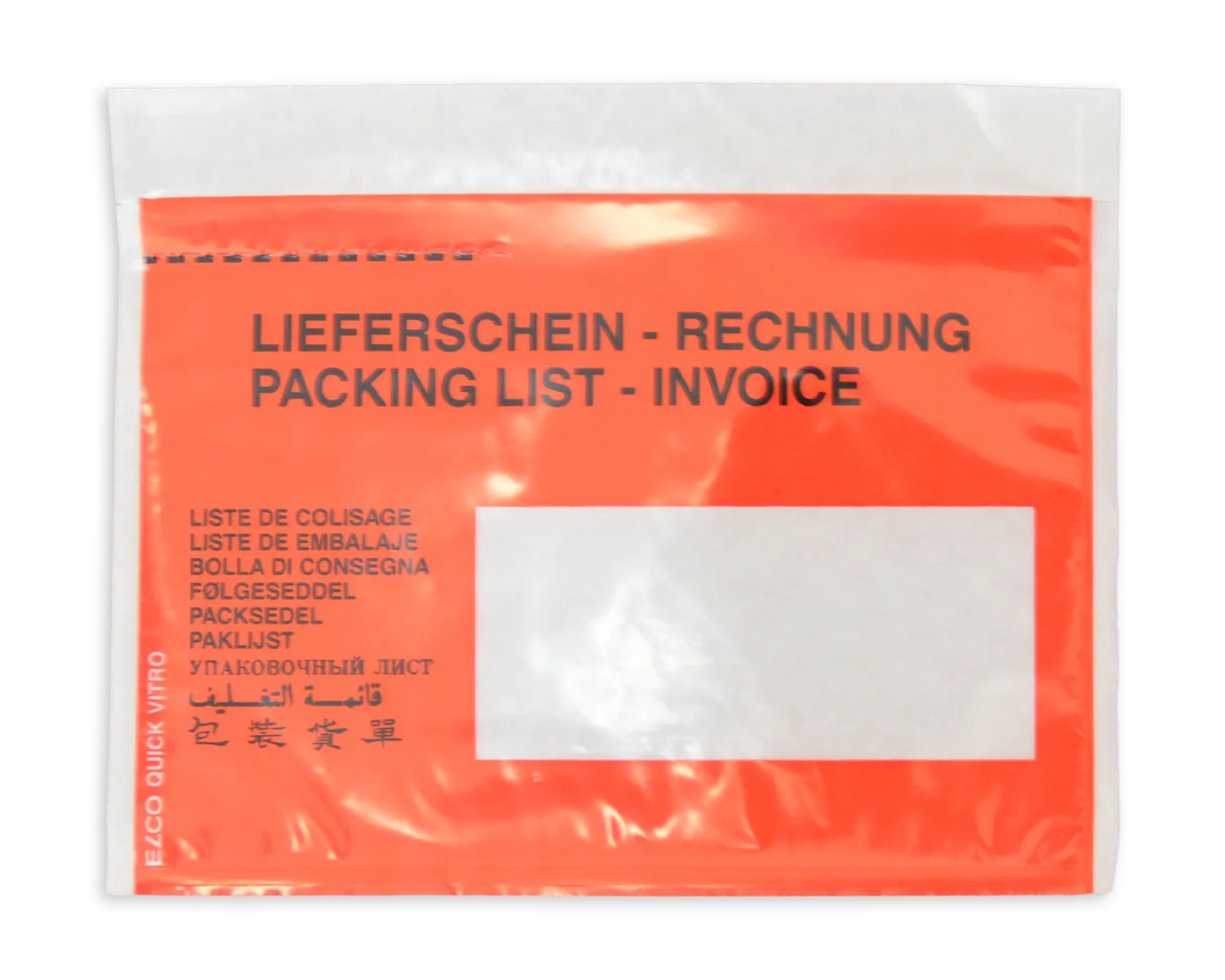 Porte-documents, ELCO Quick Vitro, C6, Fenêtre recto droite, Fermeture auto-adhésive, rouge