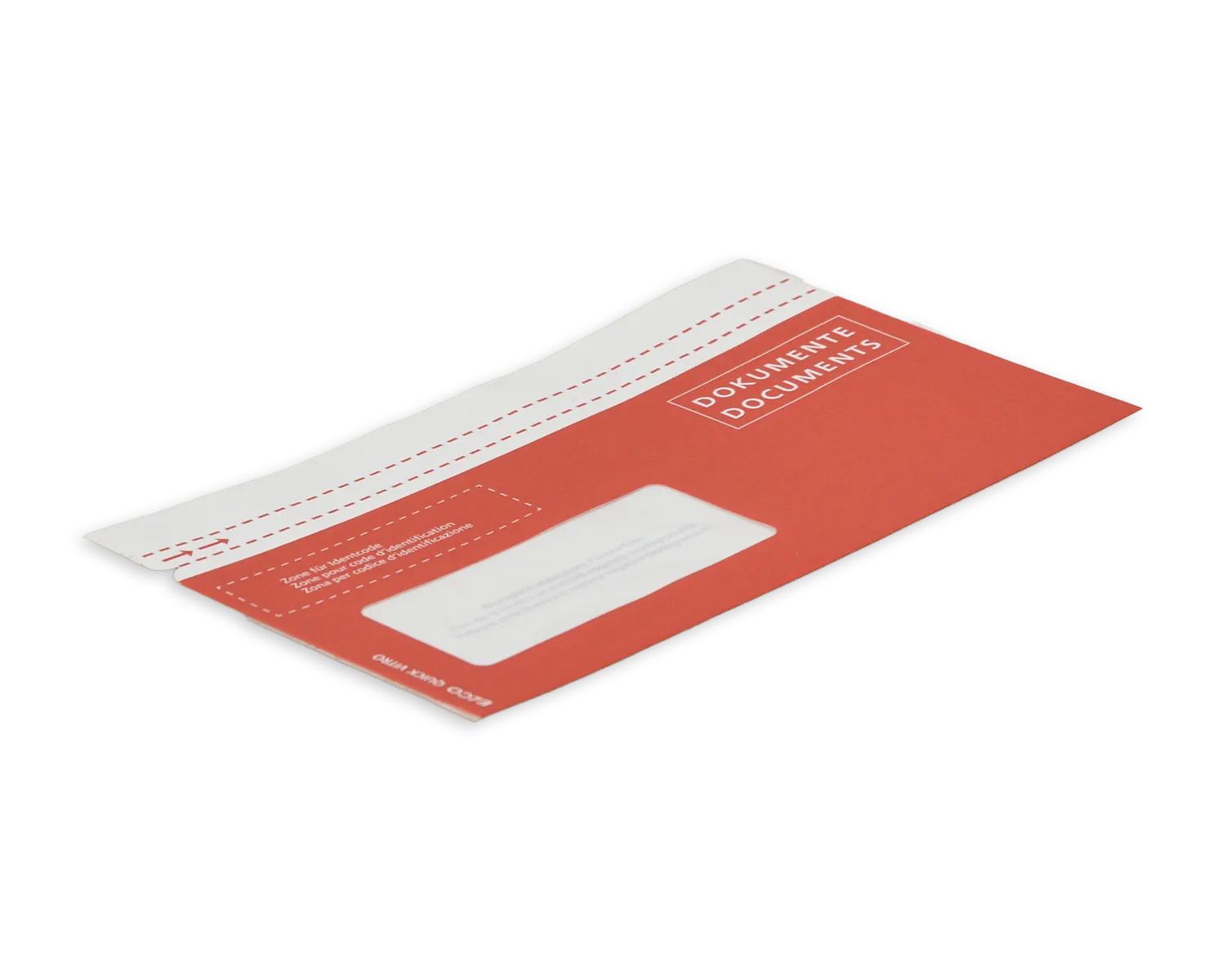 Porte-documents, ELCO Quick Vitro, C5/6, Fenêtre recto gauche, Fermeture auto-adhésive, 110g/m2, rouge