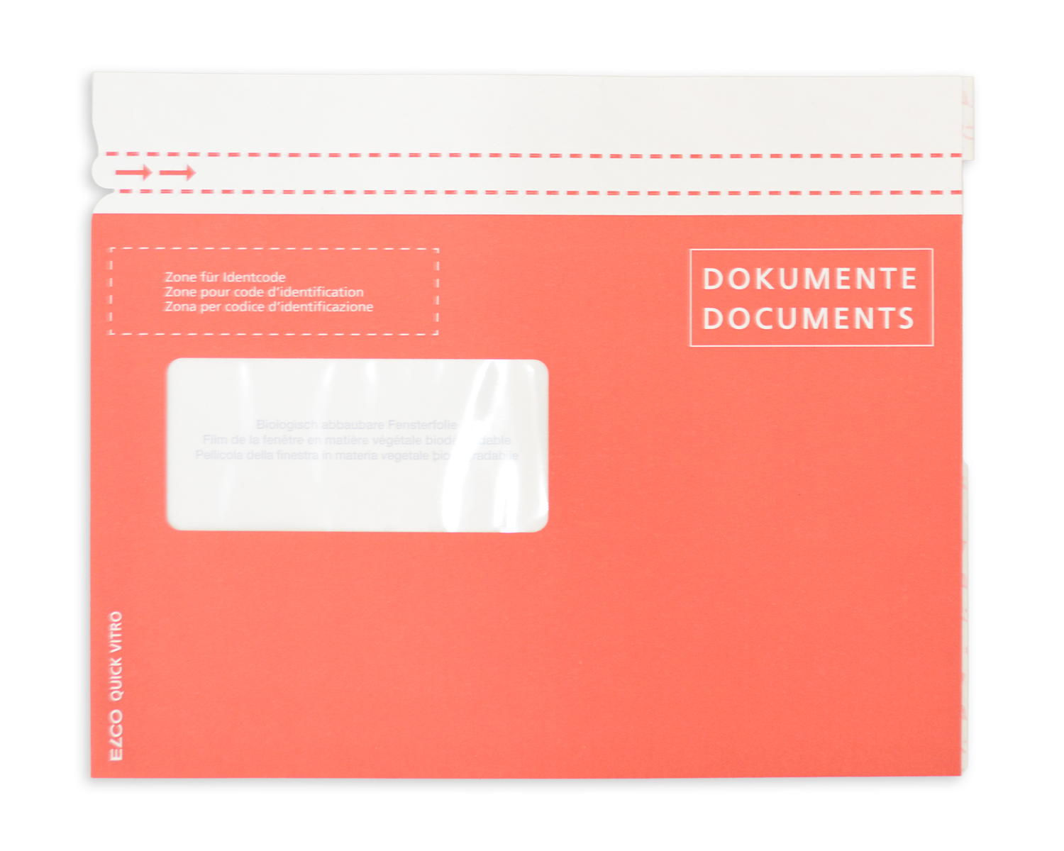 Image of ELCO Quick Vitro, C5, Fenster Vorderseite links, Haftklebeverschluss, 110g/m2, rot