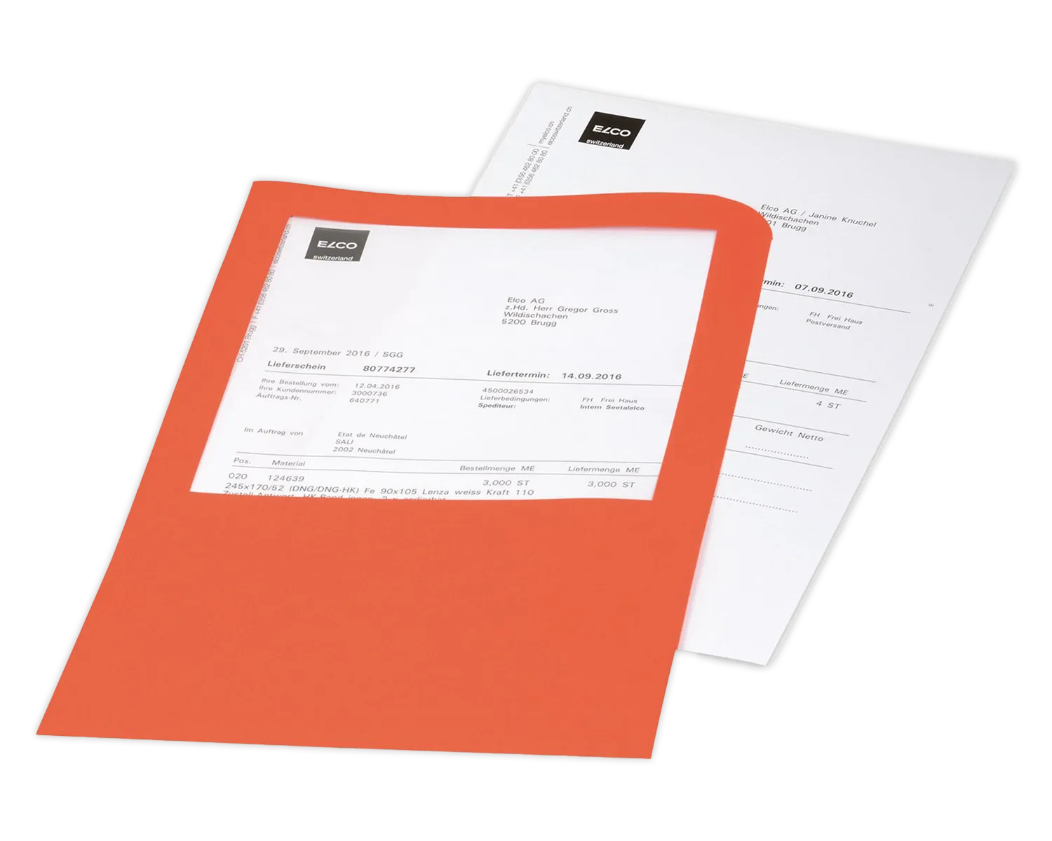 Organisationsmappe, ELCO Ordo Transport, 220 x 310 mm, 120g/m2, intensivrot