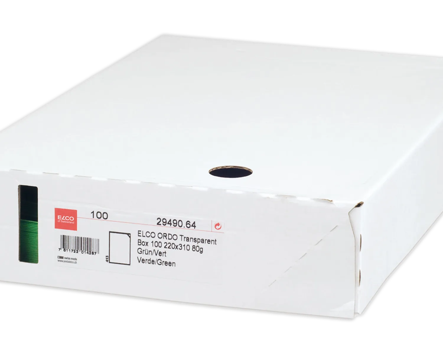 Organisationsmappe, ELCO Ordo Transparent, 220 x 310 mm, 80g/m2, gr&uuml;n