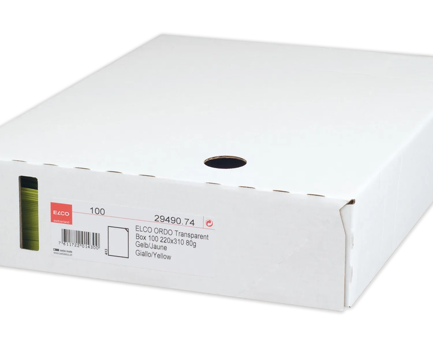 Organisationsmappe, ELCO Ordo Transparent, 220 x 310 mm, 80g/m2, gelb