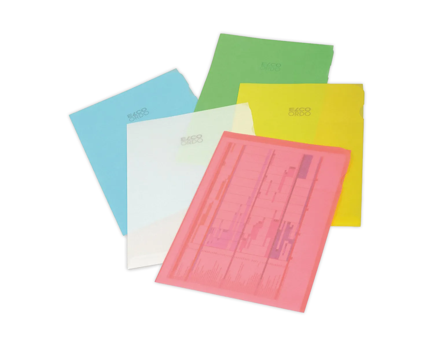 Organisationsmappe, ELCO Ordo Transparent, 220 x 310 mm, 80g/m2, rot