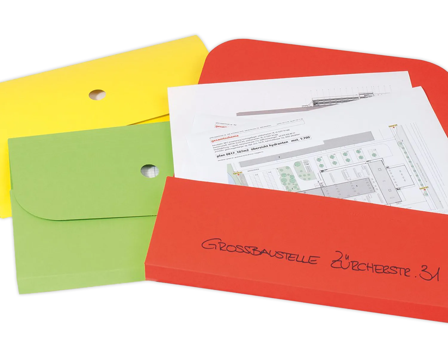 Organisationsmappe, ELCO Ordo Forte, 320 x 245 mm, 320g/m2, intensivrot