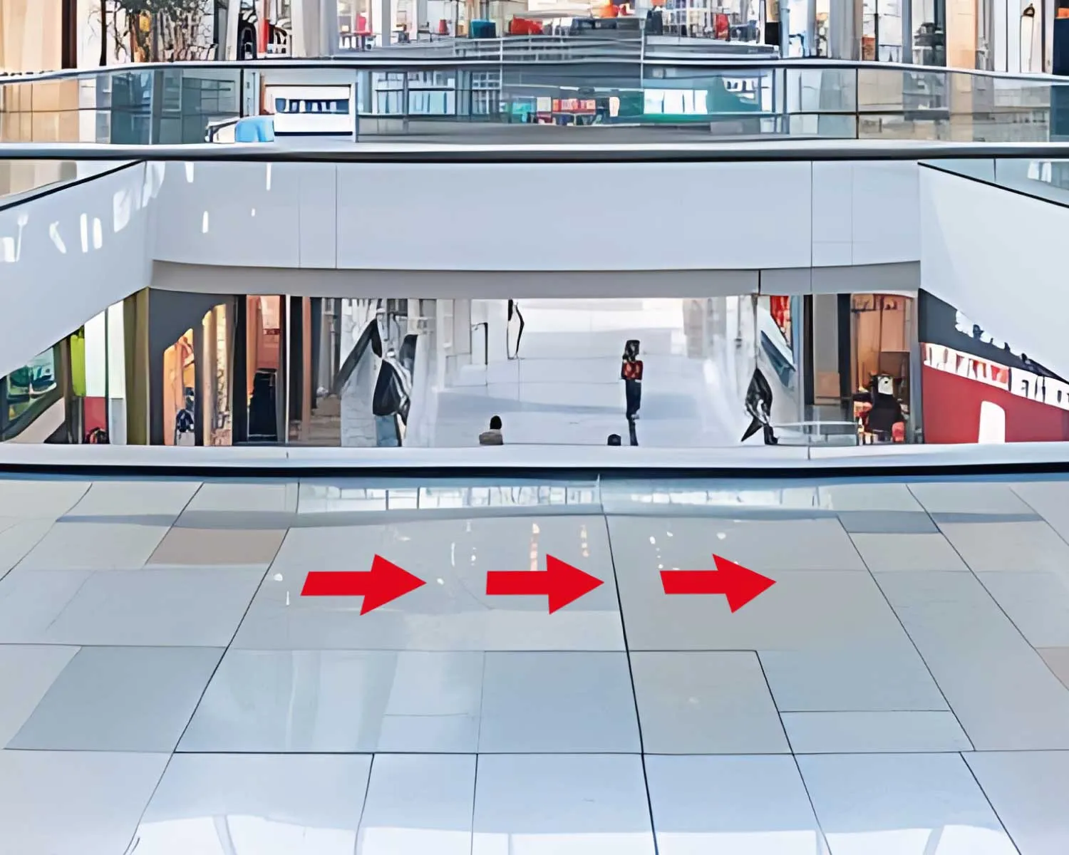 Promotionsfolie Pfeil rot 300 x 168 mm