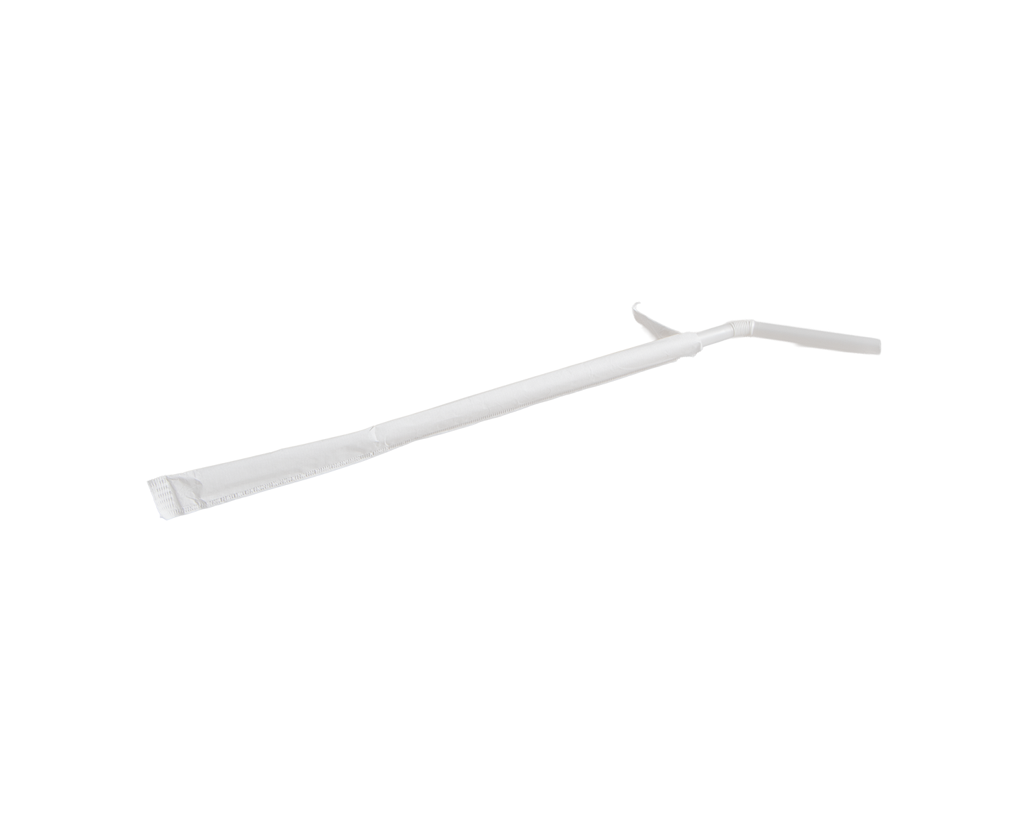 Image of Trinkhalme gehüllt + flex weiss 6x210mm - 500er Pack