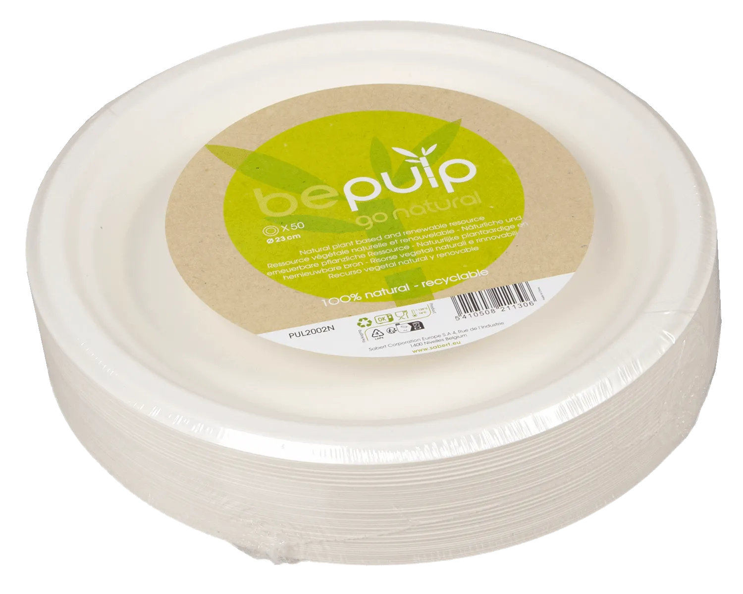 Bio Teller kompostierbar, rund &oslash;23 cm - 50er Pack