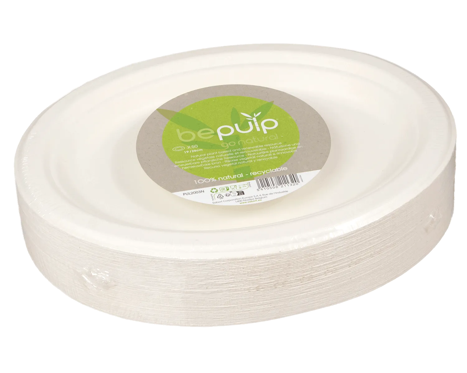 Bio Teller kompostierbar, oval 26 x 20 cm