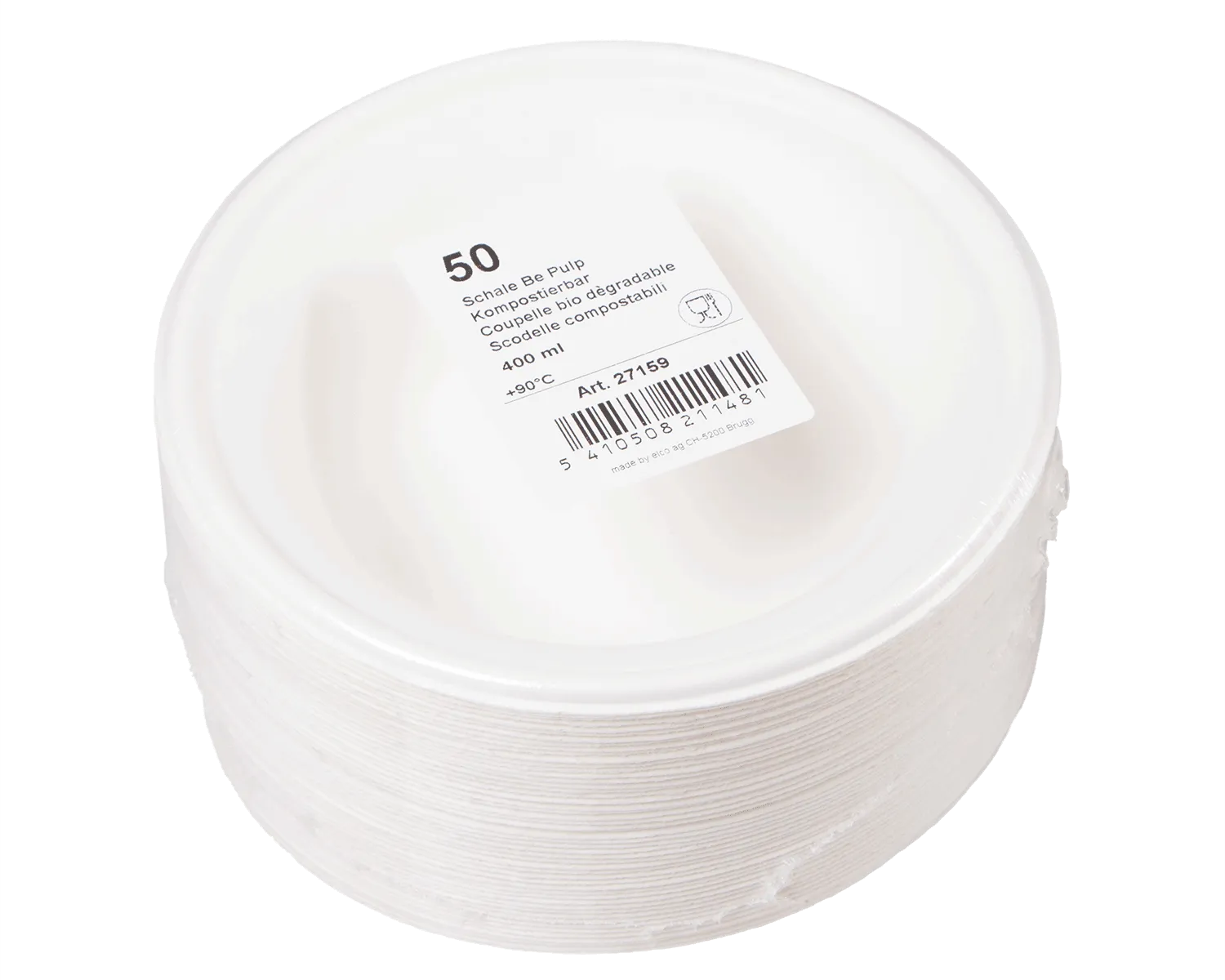 Bio Schale kompostierbar 400 ml - 50er Pack