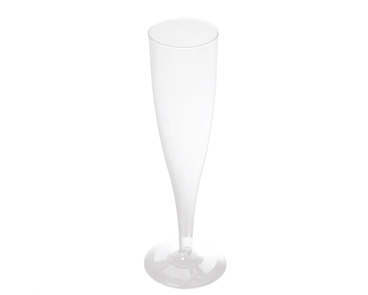 Champagner-Glas, 1-teilig aus Hartplastik 1 dl - 6er Pack