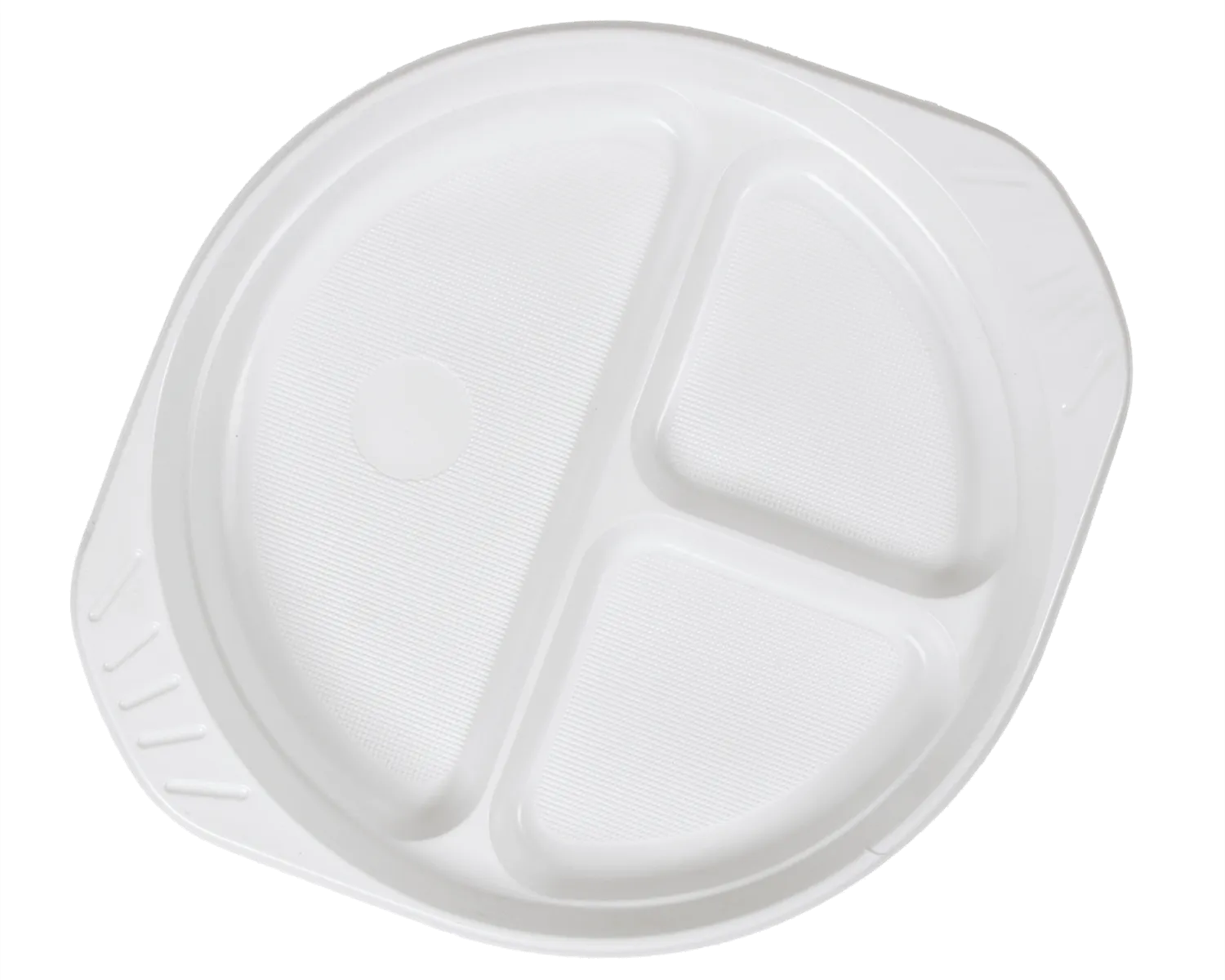Teller flach, 3-geteilt &oslash;22 cm - 100er Pack
