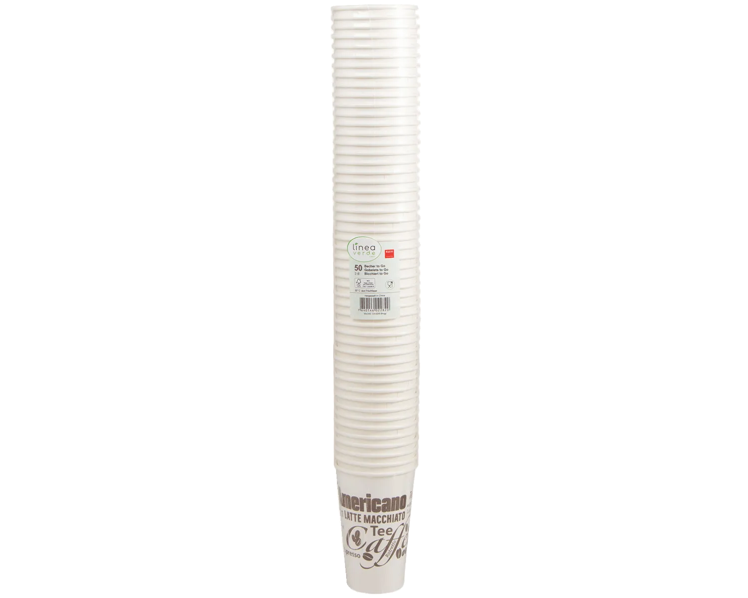 Coffee to go Becher aus Karton 3 dl - 50er Pack