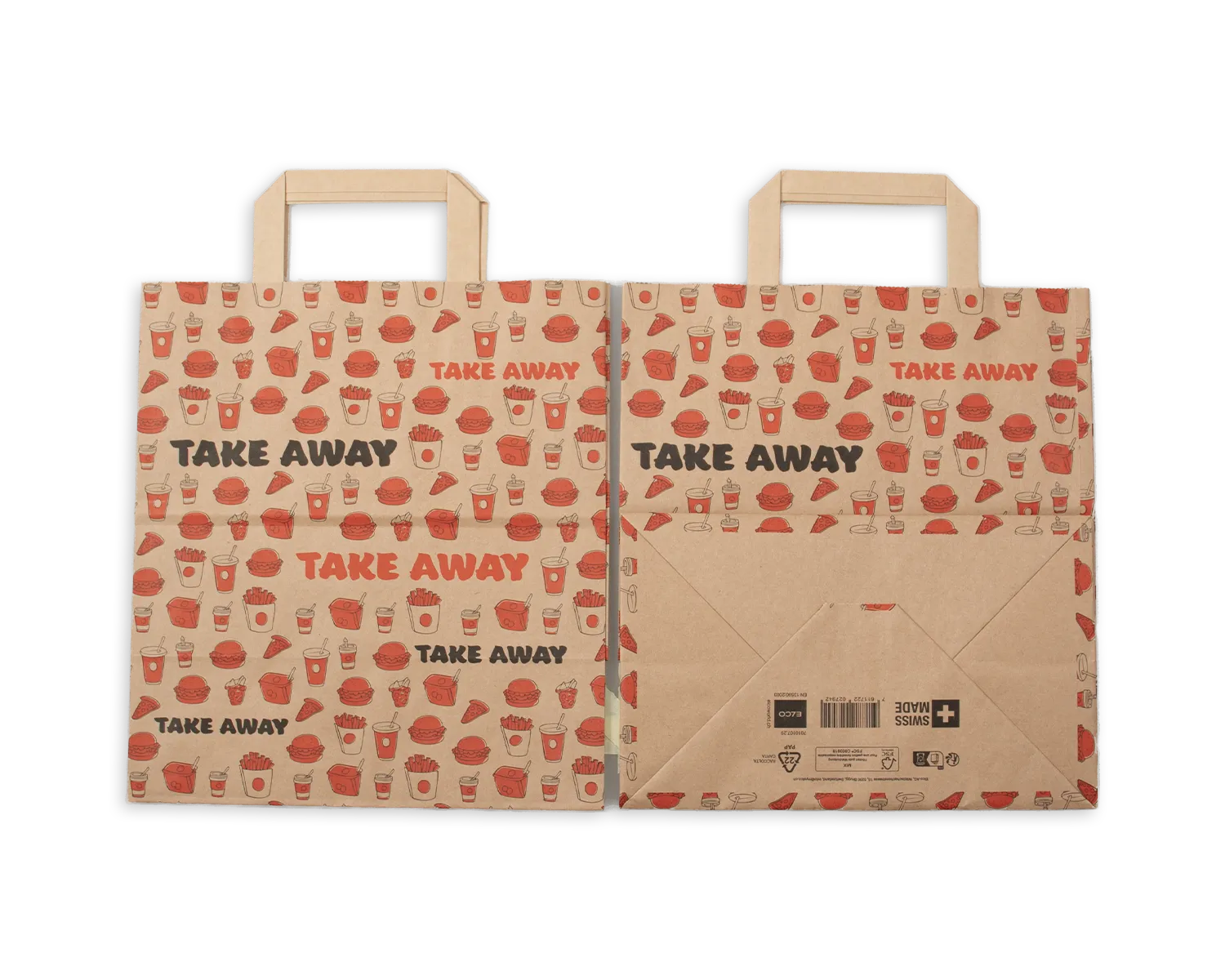 Papiertragetasche, ELCO Color, 26 x 16 x 29cm, 90g/m2, TakeAway