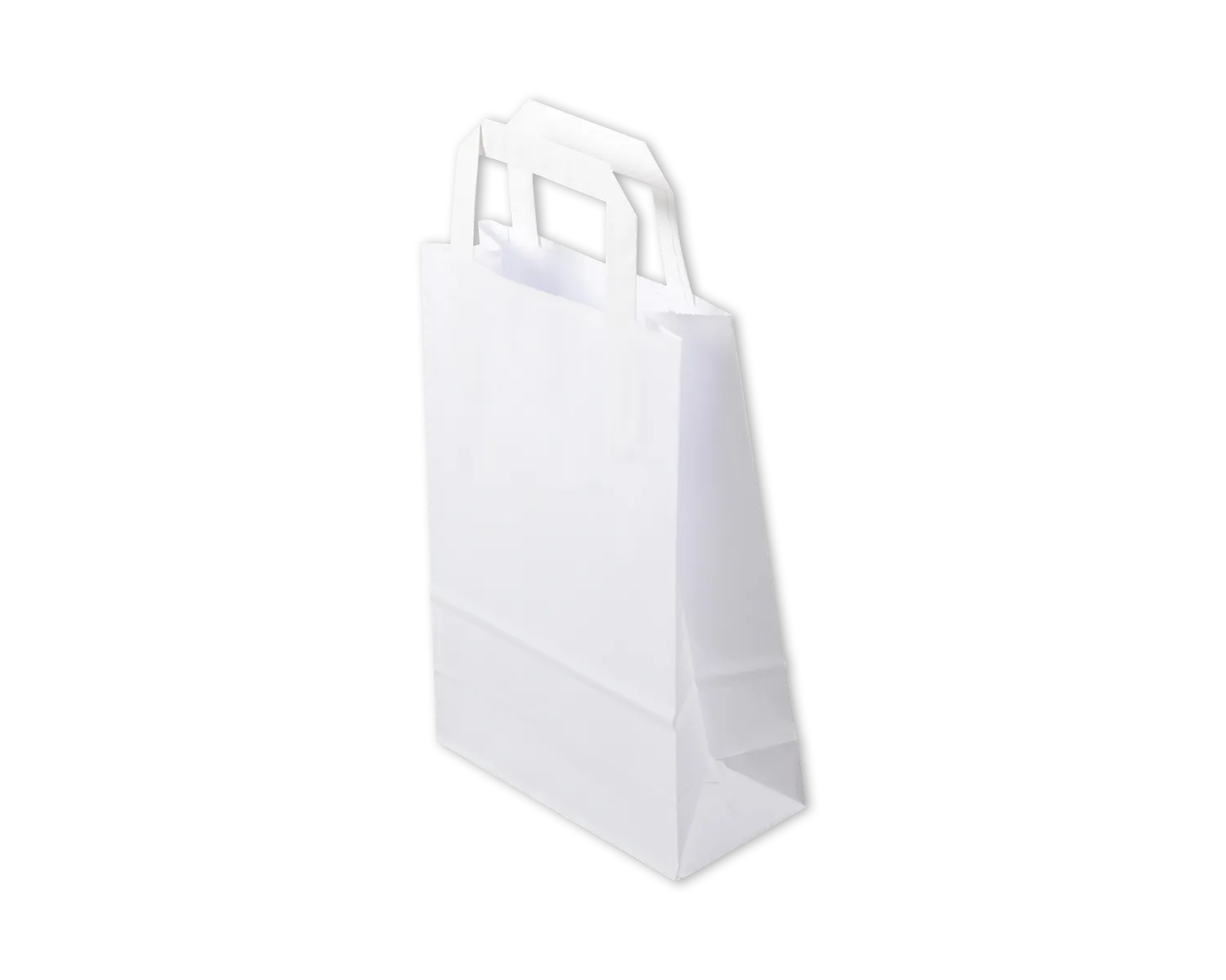 Papiertragetasche, ELCO Premium, 18 x 8 x 26 cm, 90g/m2, weiss