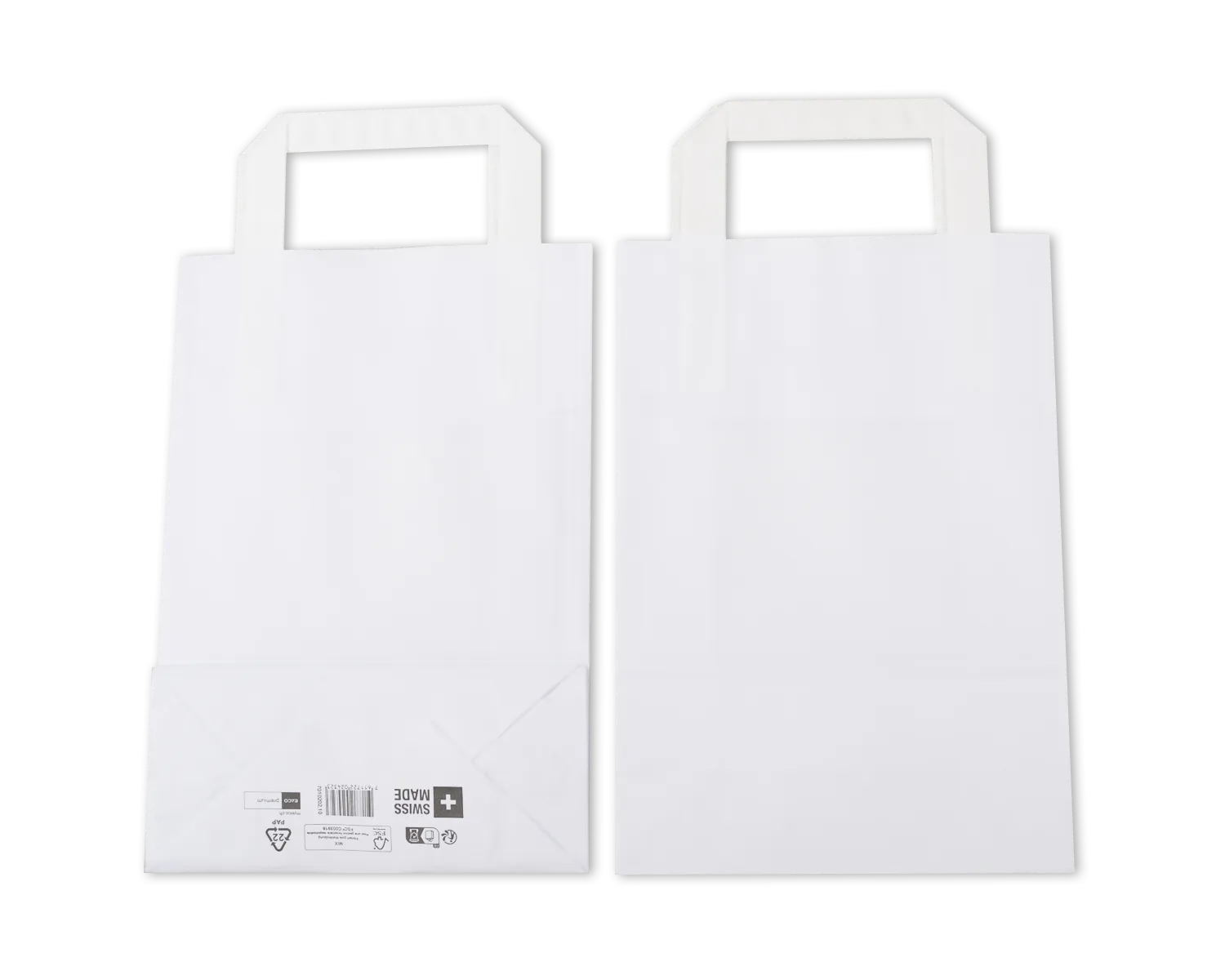 Papiertragetasche, ELCO Premium, 18 x 8 x 26 cm, 90g/m2, weiss