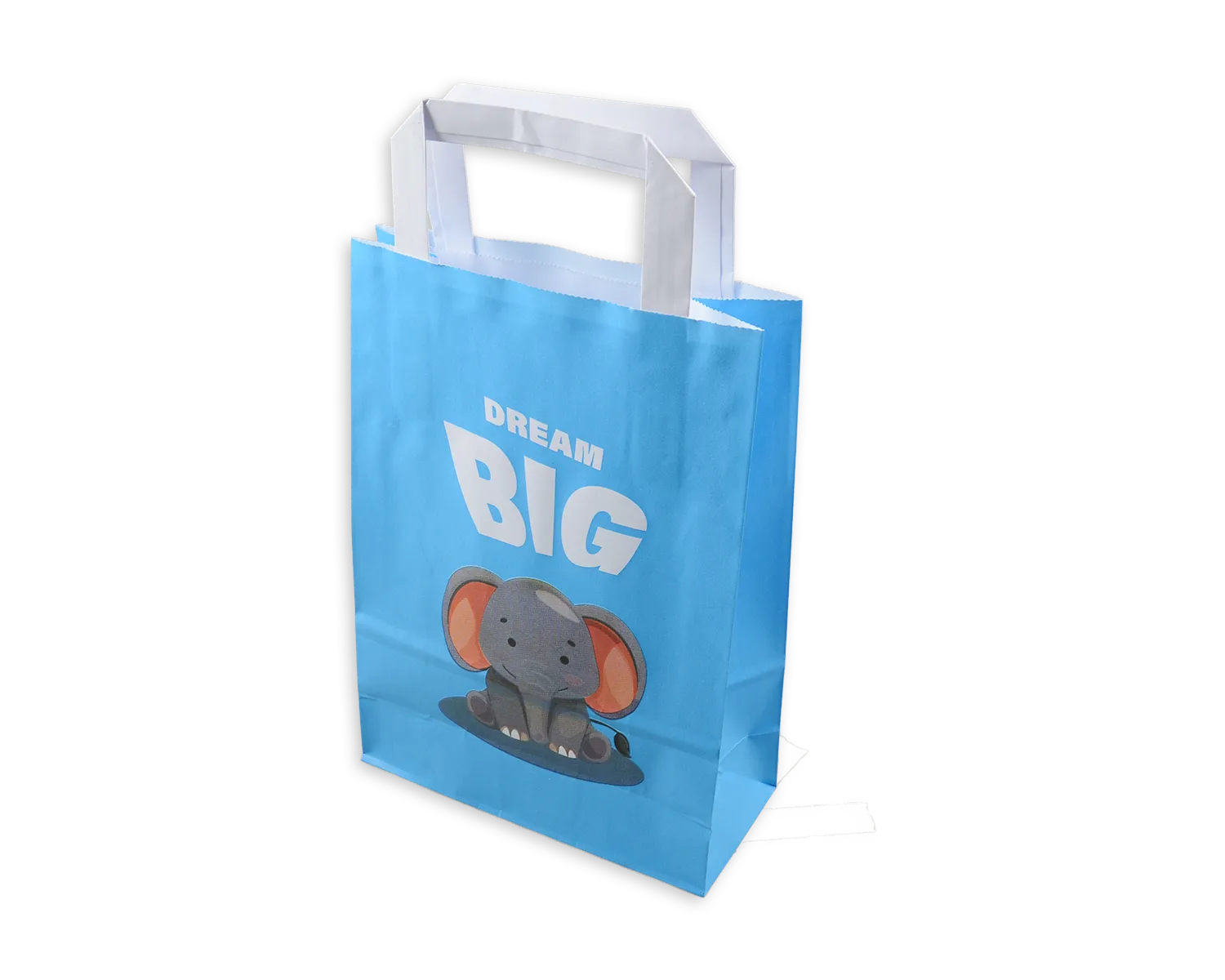 Papiertragetasche, ELCO Color, 18 x 8 x 26 cm, 90g/m2, Elefant