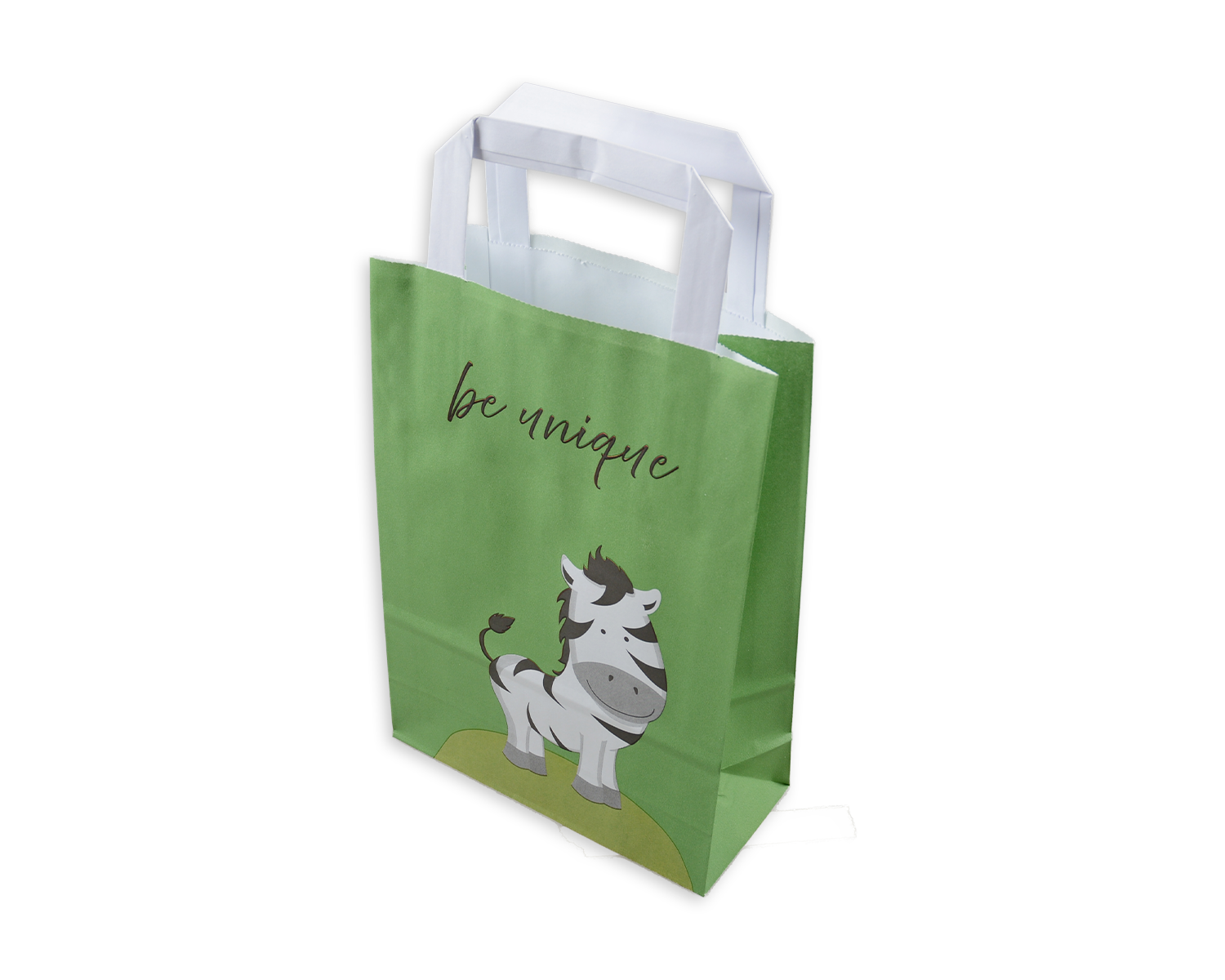Image of Papiertragetasche, ELCO Color, 18 x 8 x 26 cm, 90g/m2, Zebra