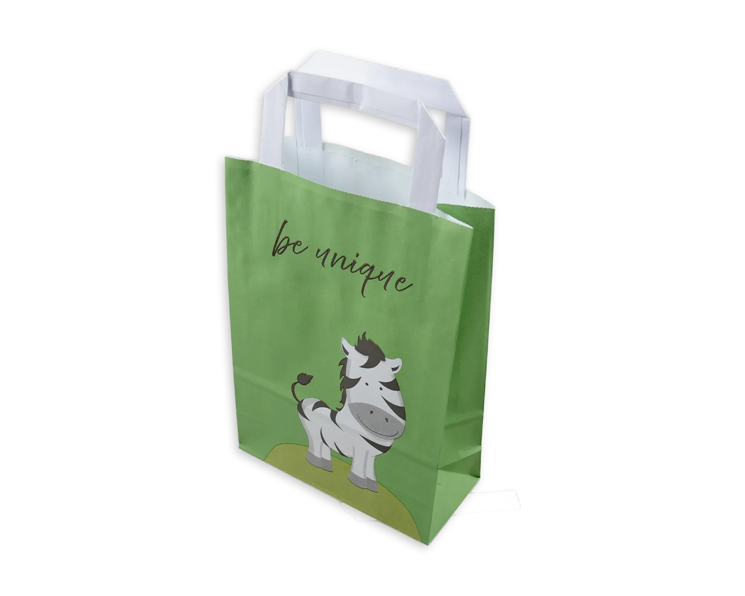 Papiertragetasche, ELCO Color, 18 x 8 x 26 cm, 90g/m2, Zebra