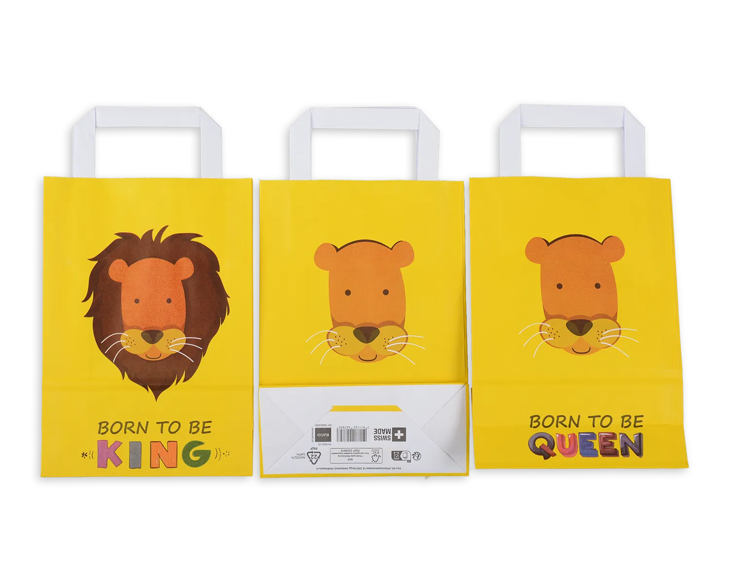 Papiertragetasche, ELCO Color, 18 x 8 x 26 cm, 90g/m2, L&ouml;we