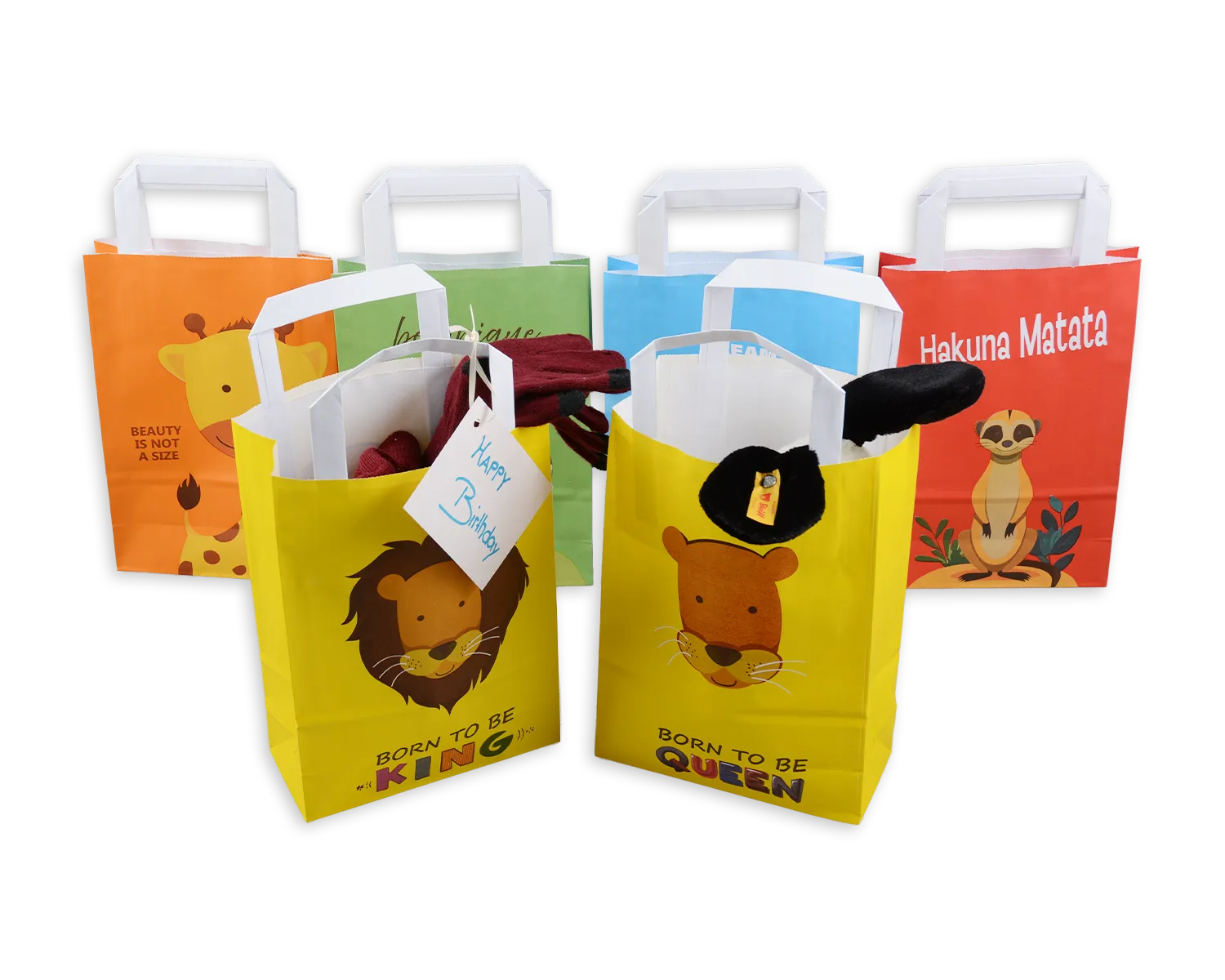 Papiertragetasche, ELCO Color, 18 x 8 x 26 cm, 90g/m2, L&ouml;we