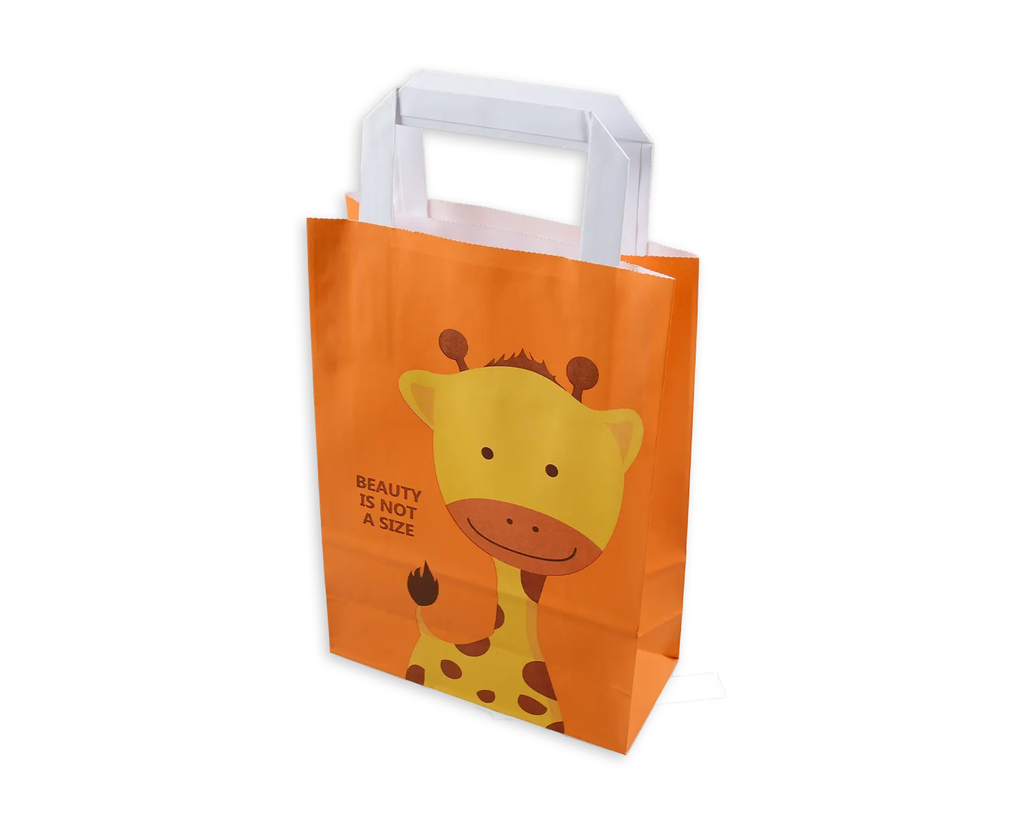 Papiertragetasche, ELCO Color, 18 x 8 x 26 cm, 90g/m2, Giraffe
