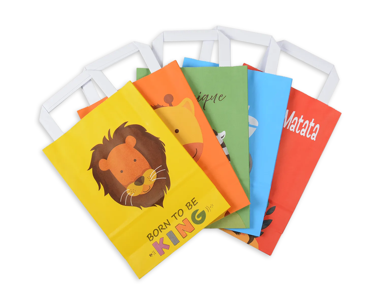 Papiertragetasche, ELCO Color, 18 x 8 x 26 cm, 90g/m2, Giraffe