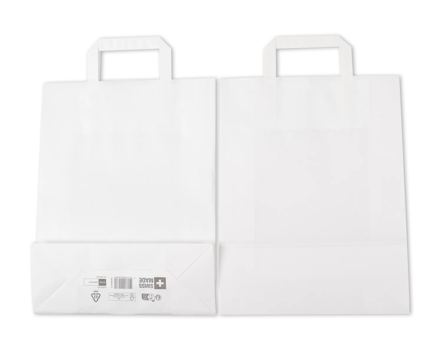 Papiertragetasche, ELCO Premium, 26 x 10 x 33 cm, 90g/m2, weiss