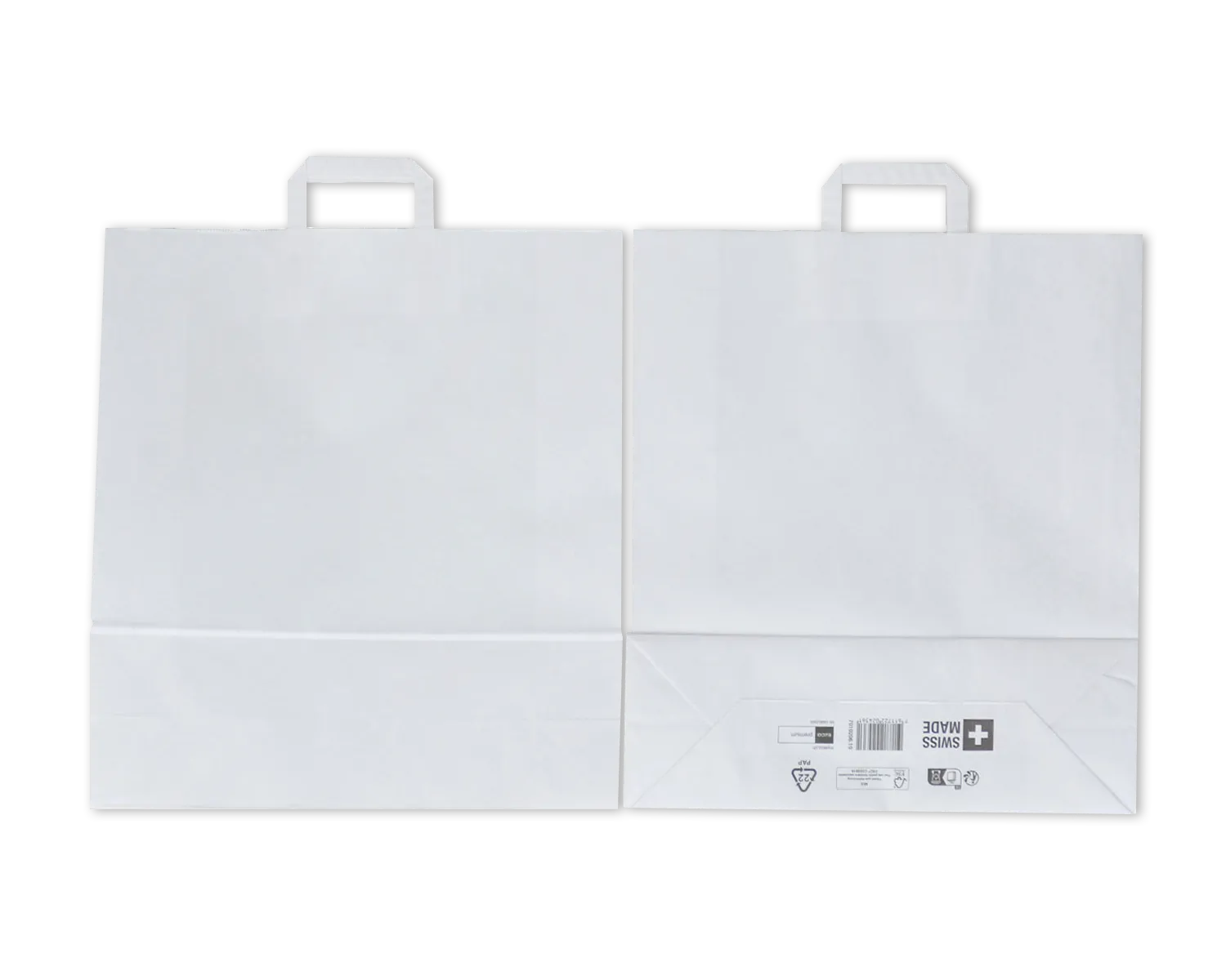 Papiertragetasche, ELCO Premium, 45 x 15 x 49 cm, 110g/m2, weiss