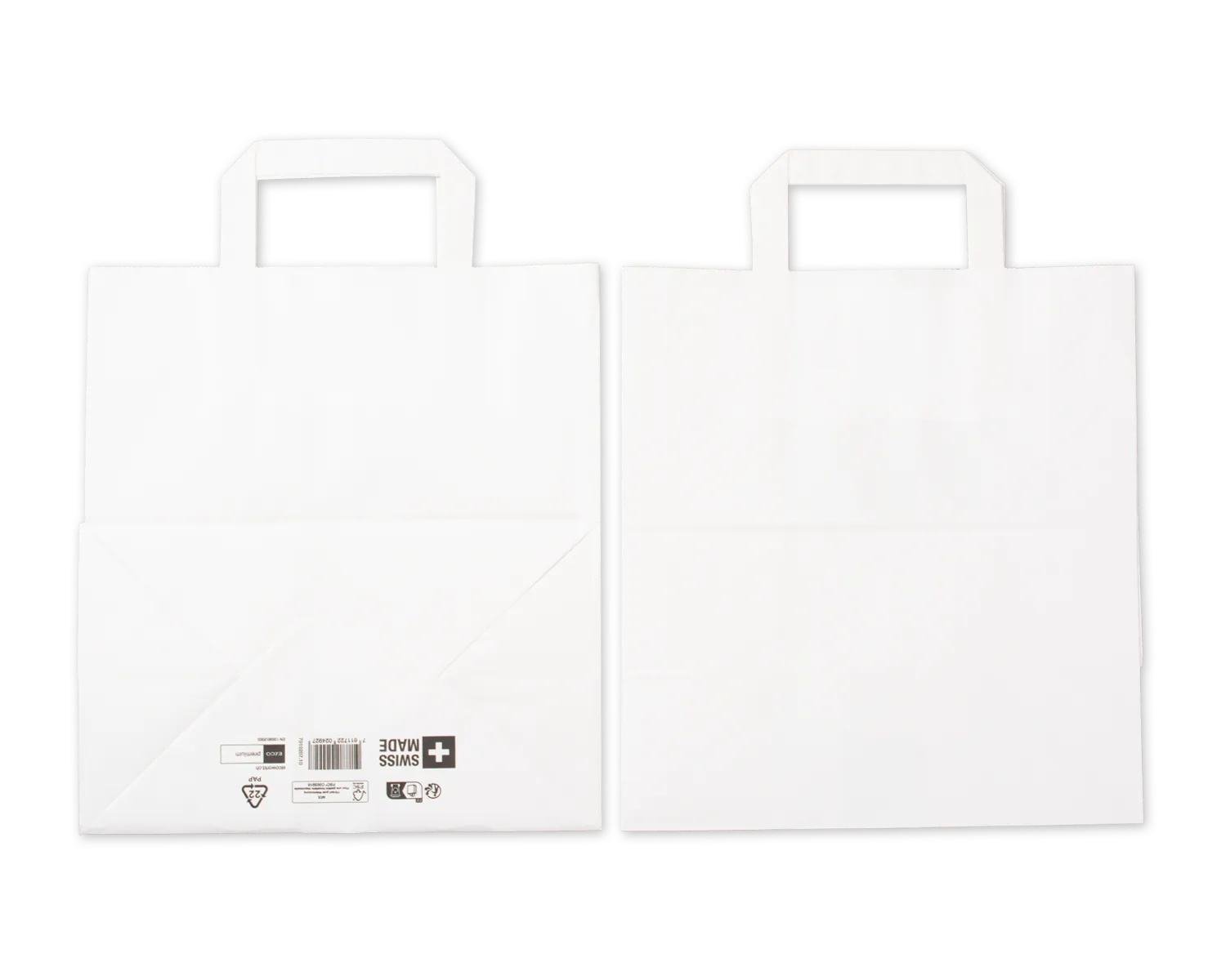 Sac en papier, ELCO Premium, 26 x 16 x 29 cm, 90g/m2, blanc