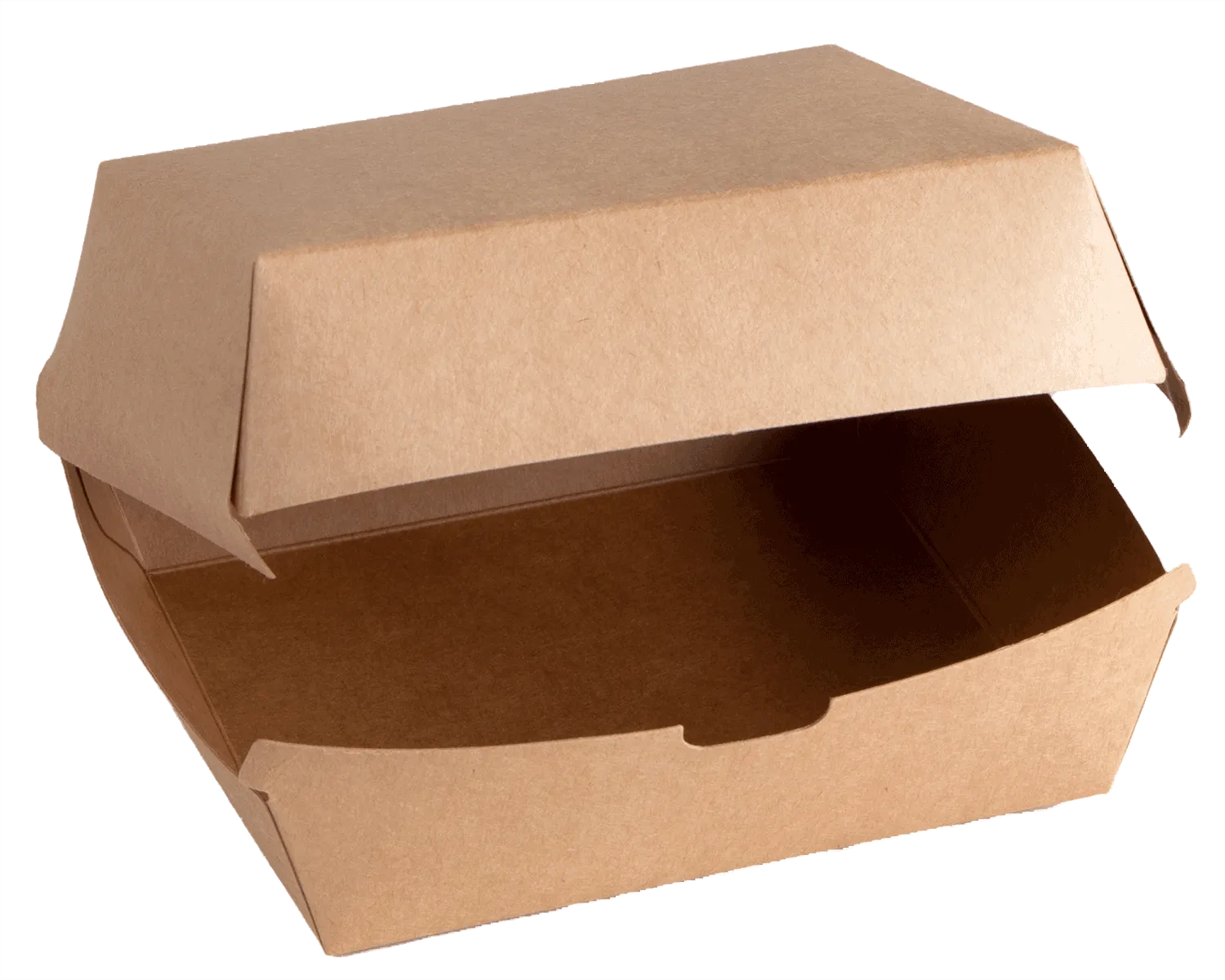 Hamburger Schachtel natur 14.5 x 13.5 x 8.2 cm - 50er Pack