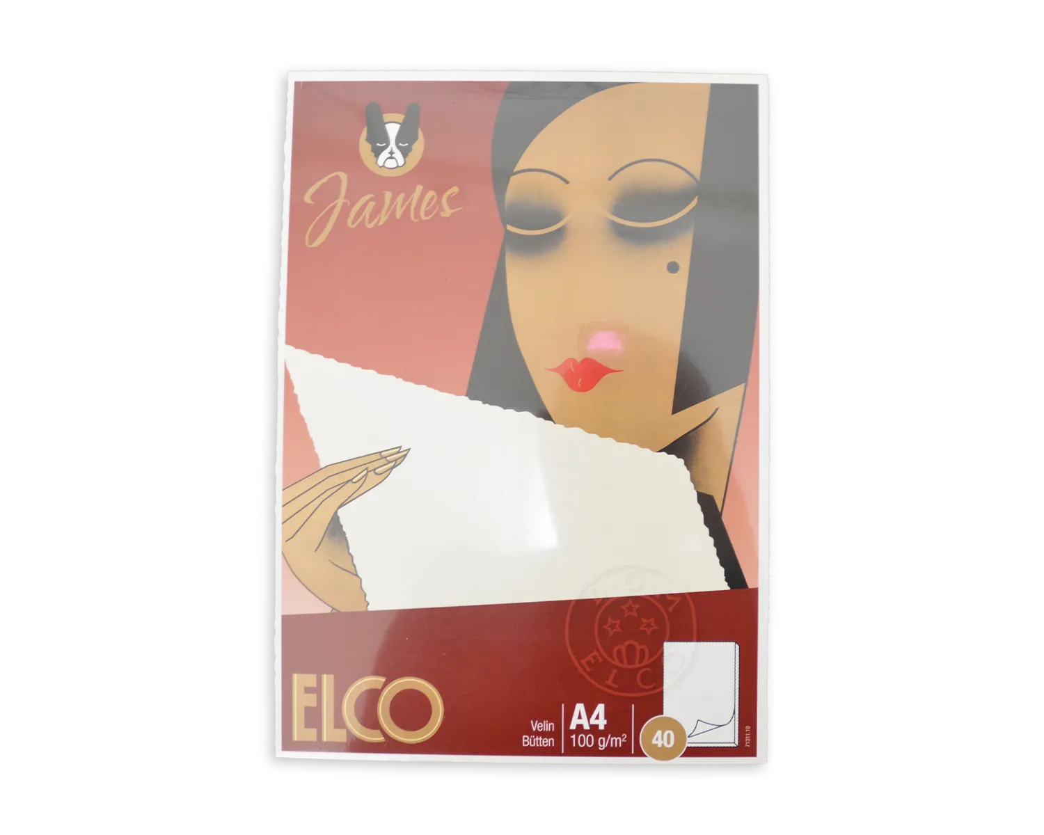 Schreibblock ohne Fälzel, ELCO James Velin, A4, 100g/m2, weiss