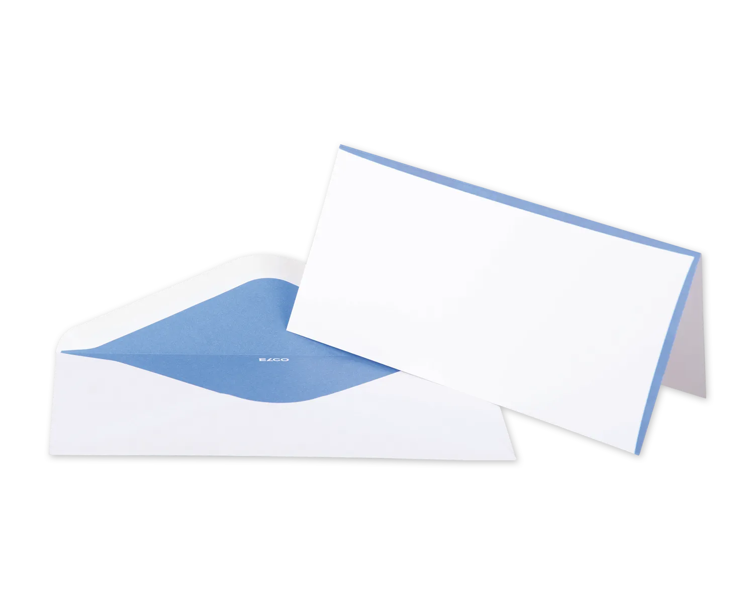 Set Couvert + Karten, ELCO Prestige, A5/6 + C5/6, ohne Fenster, Nassklebeverschluss, 120 + 240g/m2, weiss/blau