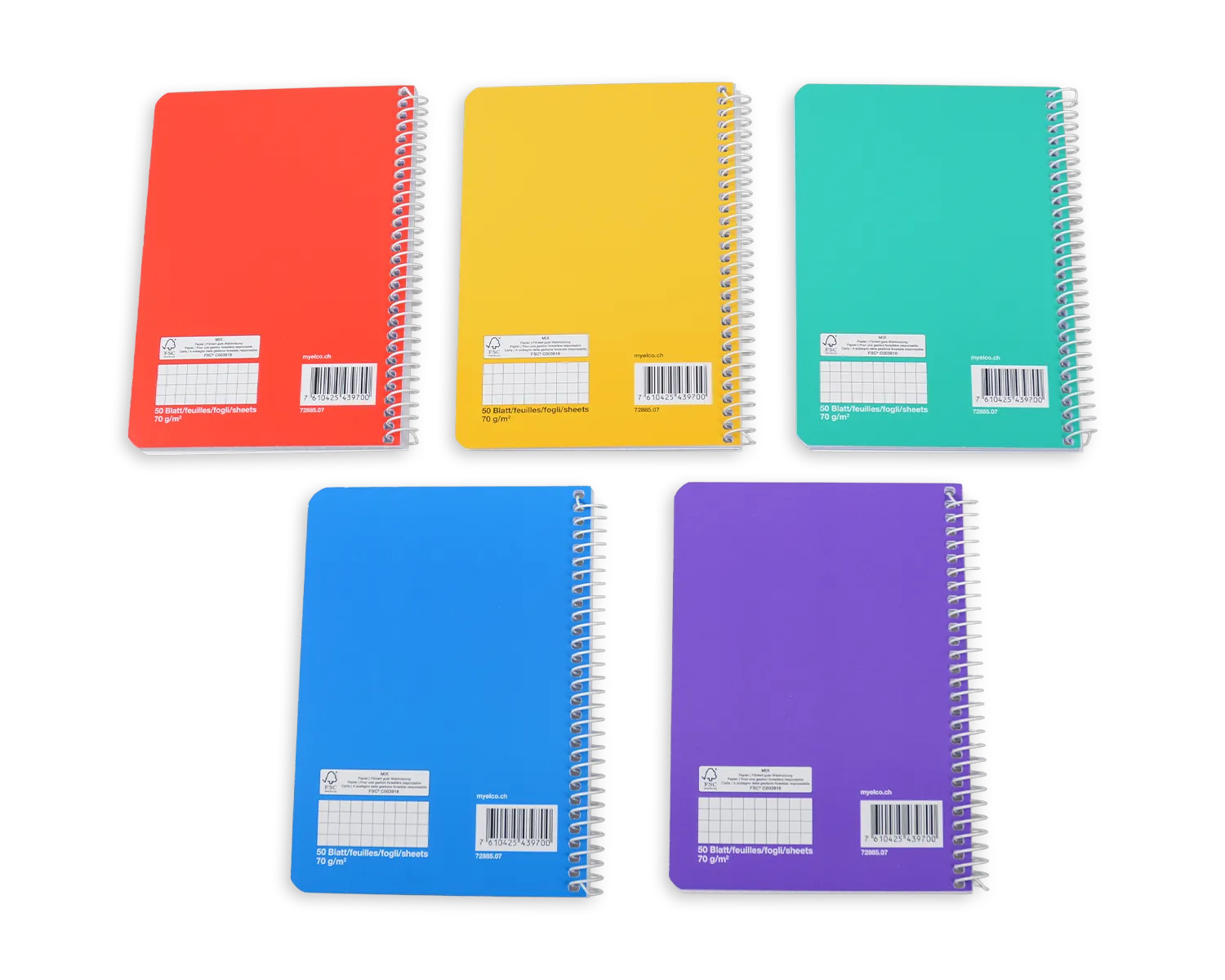 Spiralheft, ELCO, A6, 70g/m2, assortiert