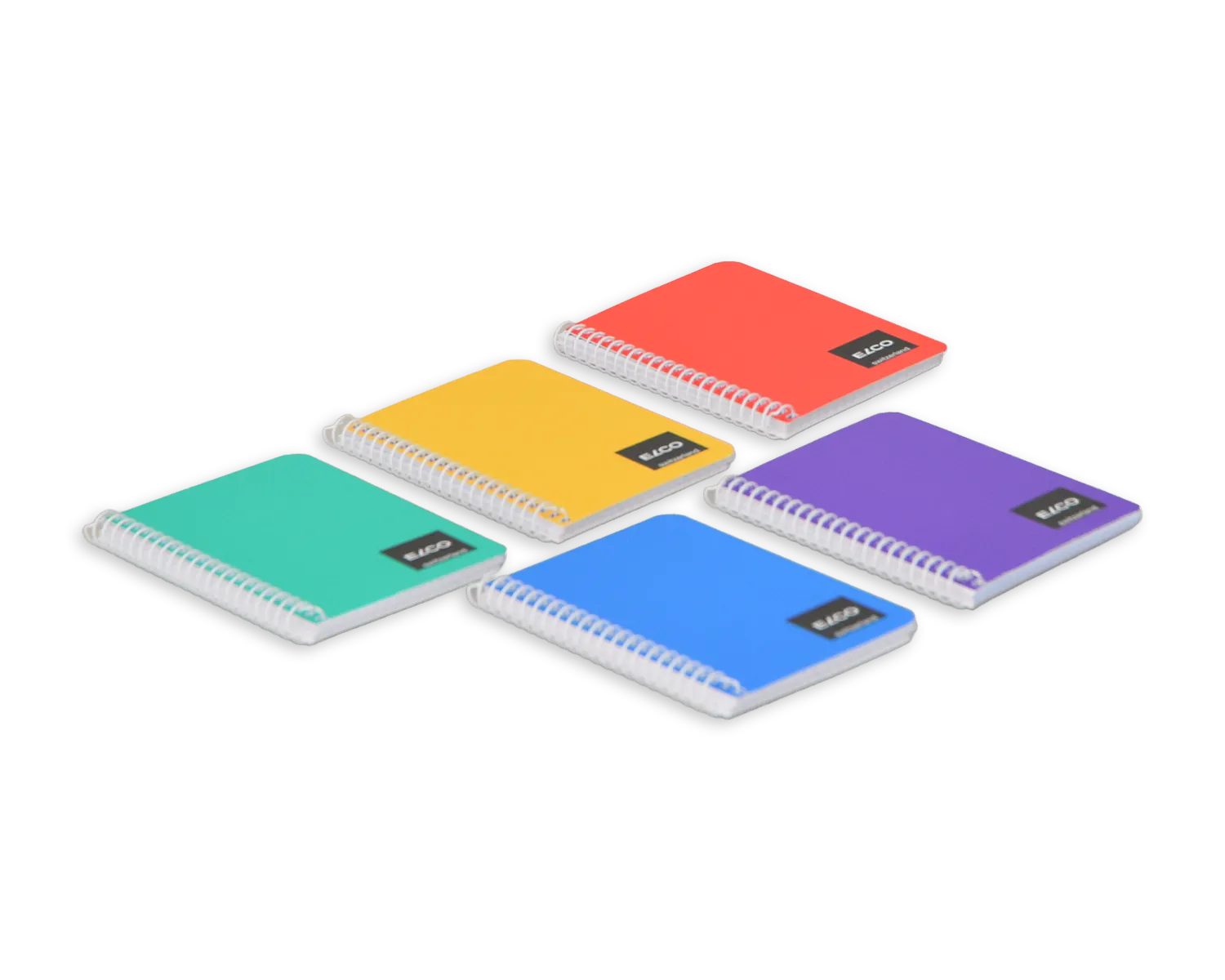 Spiralheft, ELCO, 74 x 111 mm, 70g/m2, assortiert
