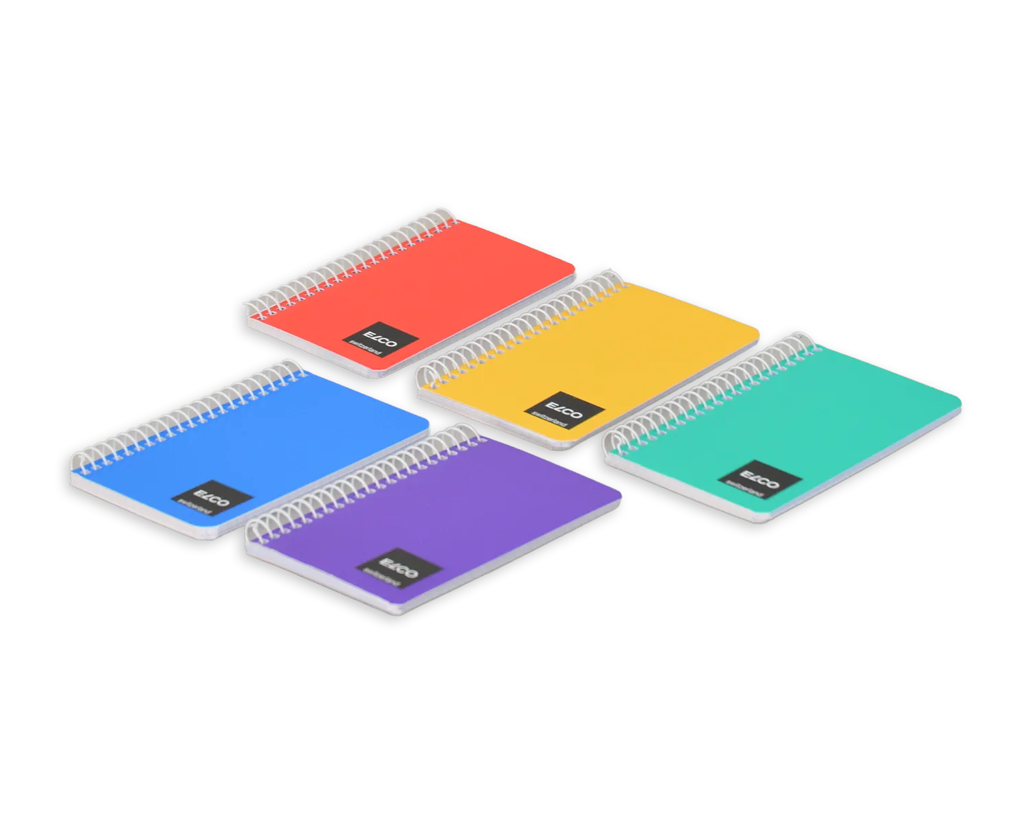 Spiralheft, ELCO, 74 x 111 mm, 70g/m2, assortiert