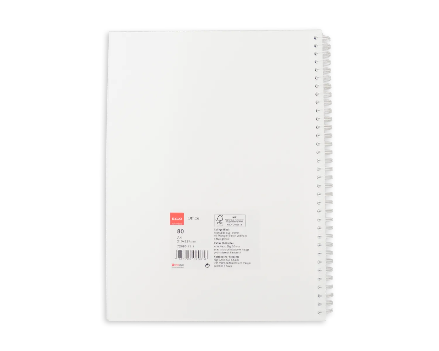 Collegeblock, ELCO, A4, 80g/m2, Motiv "Elco"